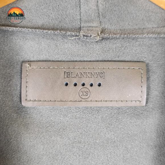 Moto Jacket Sage Green Faux Suede Asymmetrical Full-Zip BLANKNYC Women's Size XS - Picture 7 of 9